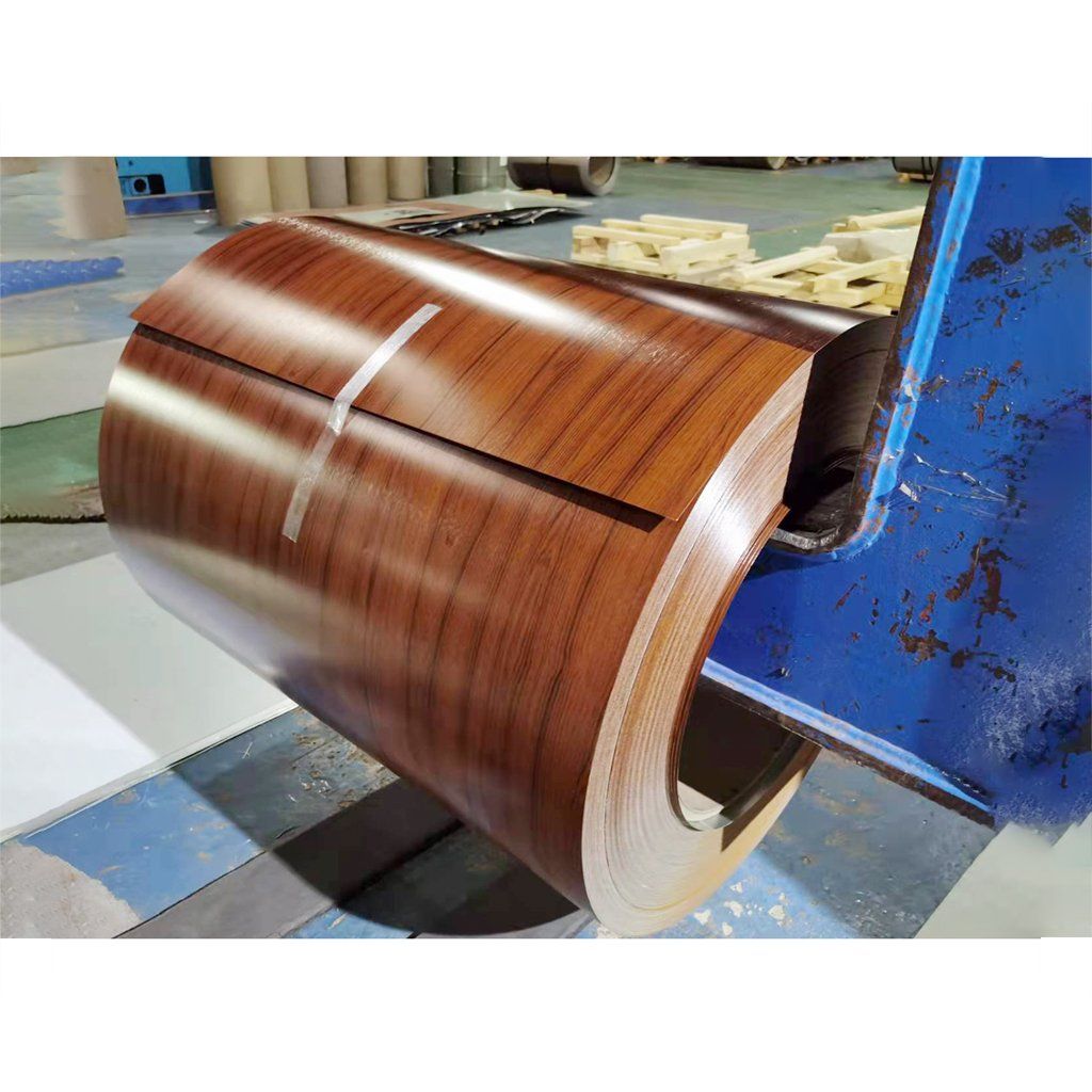 Wood grain color steel coil